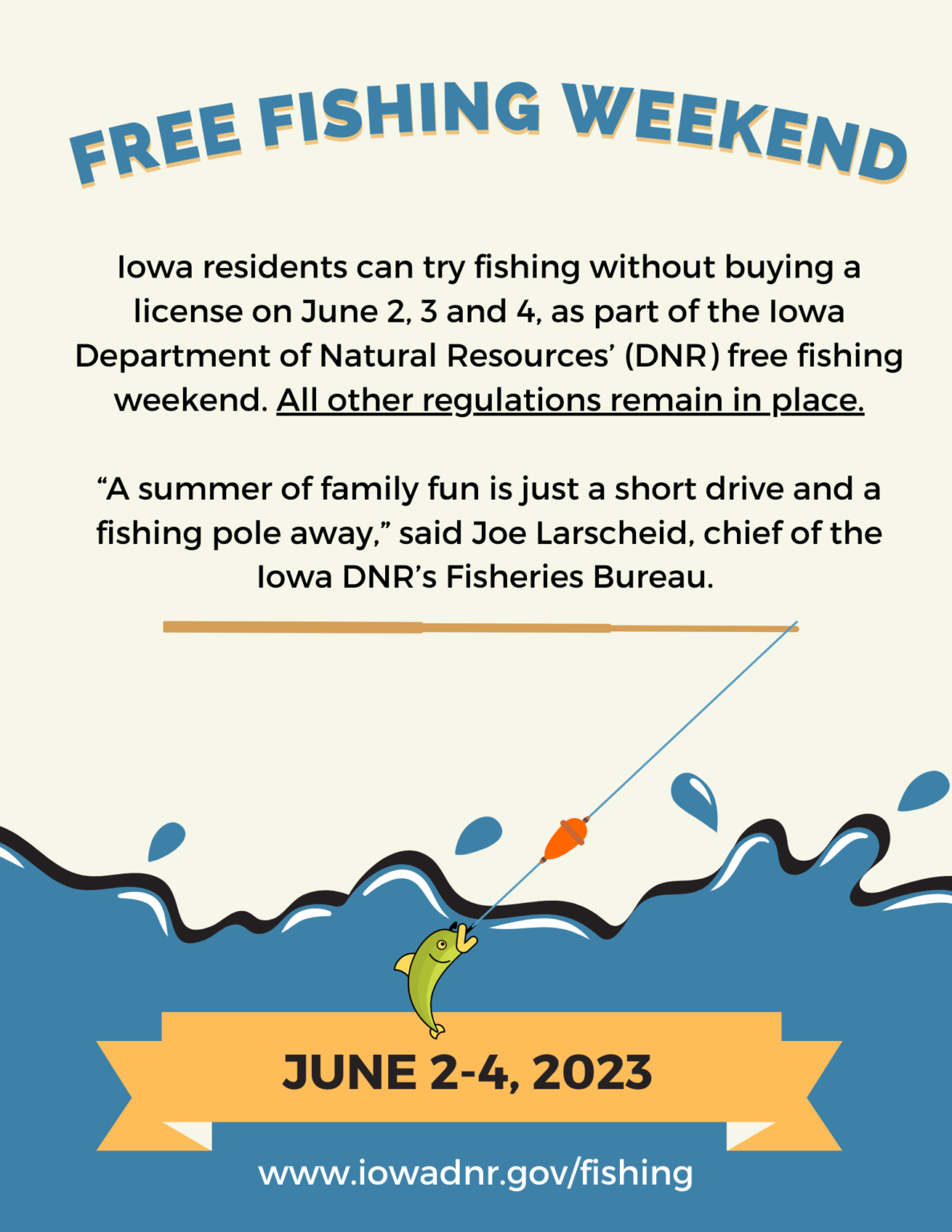 June 2023 Free Fishing Weekend Announced Taylor County